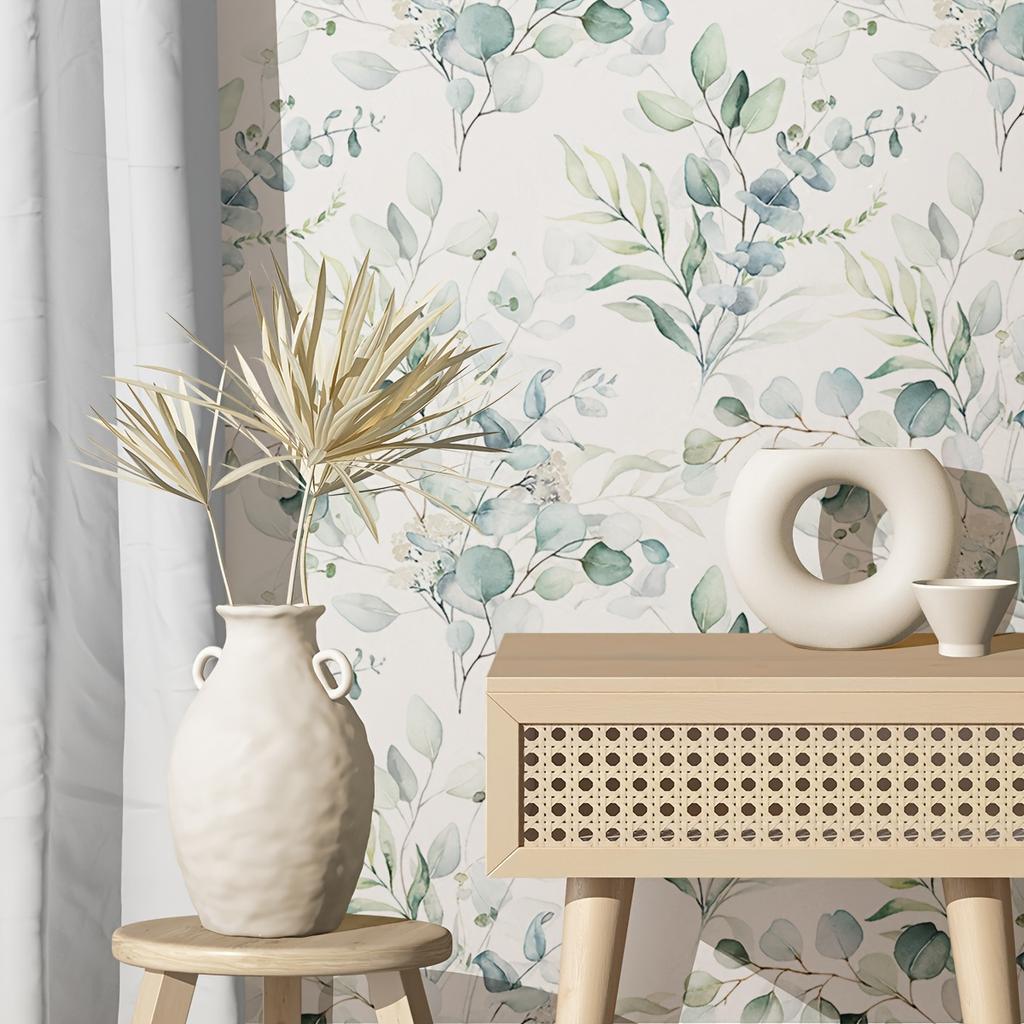 1 рулон окрашенные абстрактные цветы самоклеящиеся влагостойкие бесшовные обои утолщенные водонепроницаемые украшение для дома гостиная ро