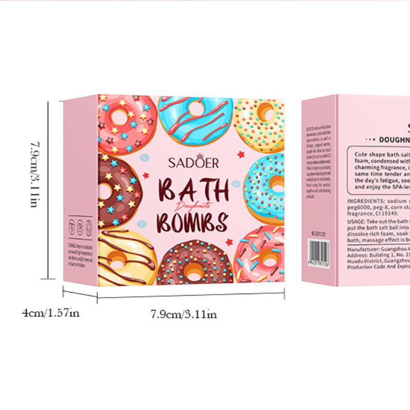Шарики соли для ванны в форме макарон-пончиков SADOER Clean Body Bath Salts