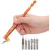Calligraphy Oblique Nib Pen Point Holder, English Calligraphy Pen Nib Holder Antique Copperplate Script Handed Dip Pen + 6 Flat Nibs(1)