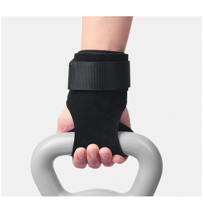 Sports Dumbbell Weightlifting Training Weightlifting Palm Protection Leather Anti-Wear Hand Pads Velcro Compression Adjustable
