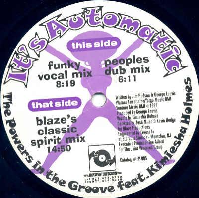 12inch Record POWER IN THE GROOVE, KIMIESHA HOLME - It's Automatic FP005 Funky People 1998 US Dance & Electronica Used