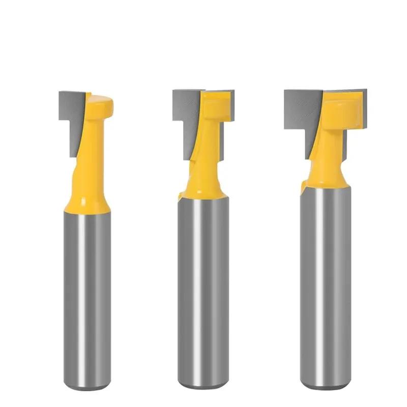 3 шт. 8 мм хвостовик фреза для обработки дерева, Т-образная фреза для замочных скважин, твердосплавный материал долото резец