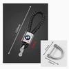 BAAS1 New 2025 Car Styling 3D Metal+Leather Braided Woven Rope Keycha For BMW M power X1 X3 X5 X6 Performance M3 M5 E90 E39 E46 Access