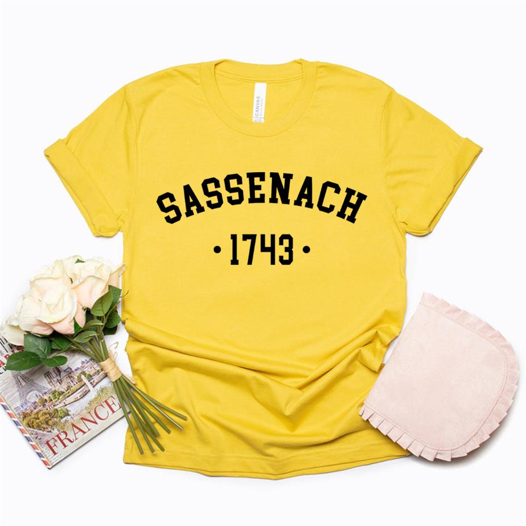 Sassenach 1743 Unisex T Shirt Outlander Book Series TShirt Claire Jamie Fraser Shirt Outlander Tv Show Inspired Tee Vintage Top