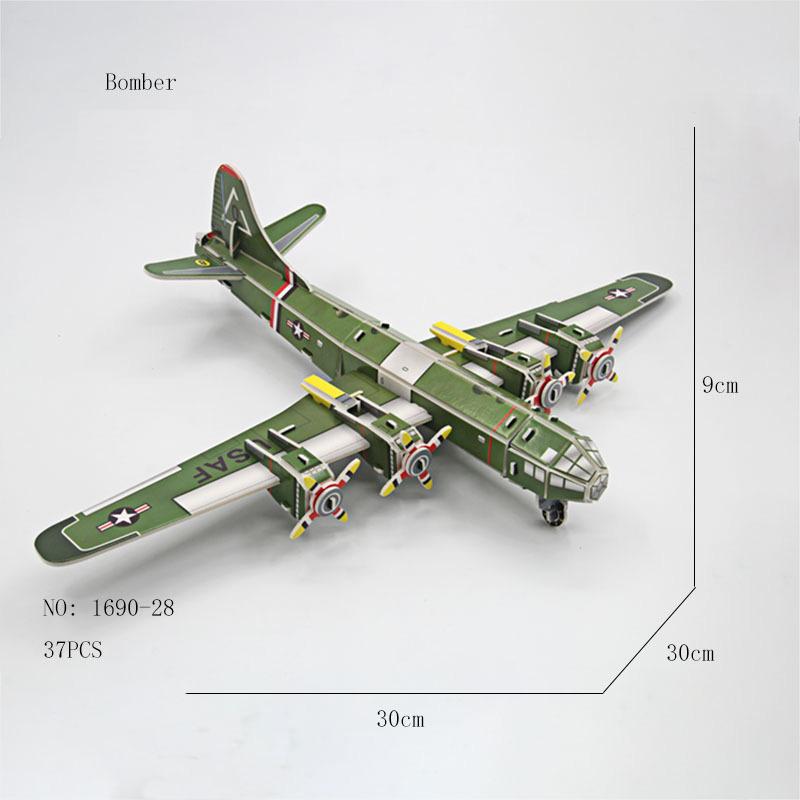 Детские DIY военные самолеты танк бумажные головоломки 3D головоломки собраны обучающие игрушки ручной работы