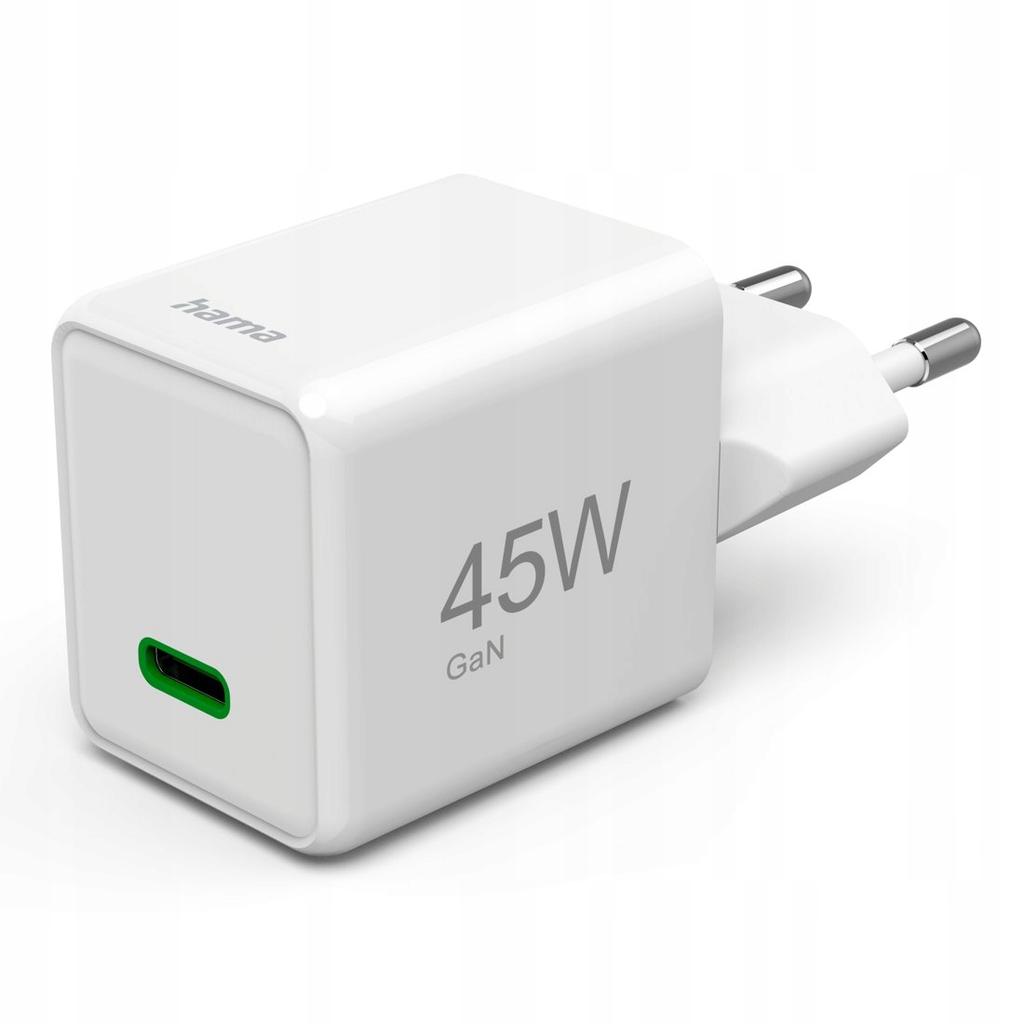 Hama 201983 Gan Supermini 45W Pd/Qc Usb-C Wall Charger White 1 Pc