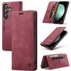 Premium Vintage Leather Wallet Case for Samsung Galaxy S25 - Flip Cover with Card Slots, Shockproof Retro Style (4 Colors)