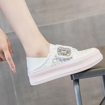 Корейская сетчатая дышащая обувь для женщин со стразами и бриллиантами, высококачественная женская обувь, тенденции 2024 года, дешевая 39 H, новая A