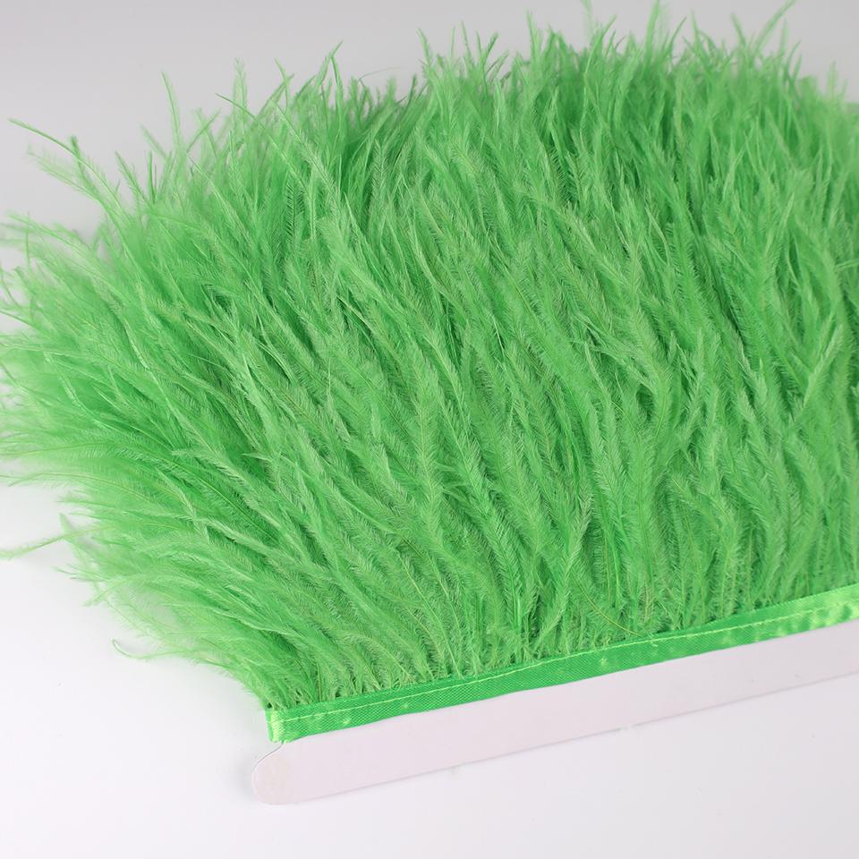 Отделка из перьев страуса 13-18 см, перья на кромке ленты, для DIY, свадебного шитья, украшения платья, поделок, аксессуаров