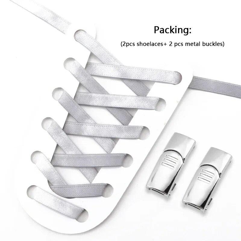 1Pair 8MM Wide Flat Rainbow Shoelaces Elastic Laces Sneakers Magnetic Lock No Tie Shoe Laces Adults Kids Rubber Bands for Shoes