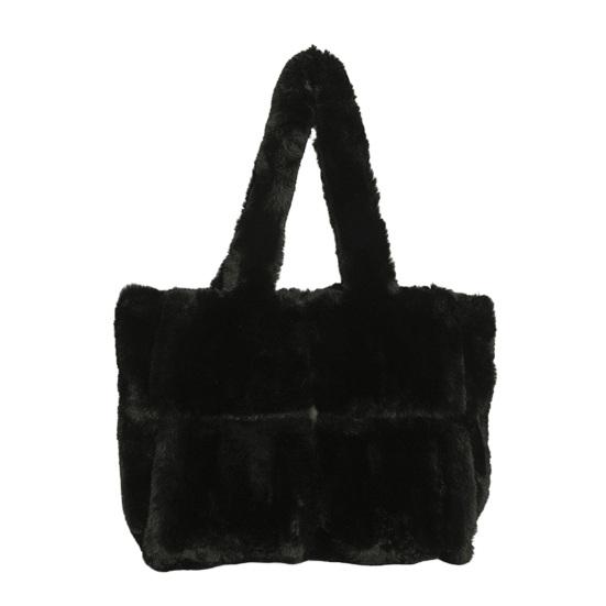 Пушистая сумка через плечо Женская плюшевая сумка Пушистая сумка-тоут Большой вместимости Меховой кошелек для повседневного использования
