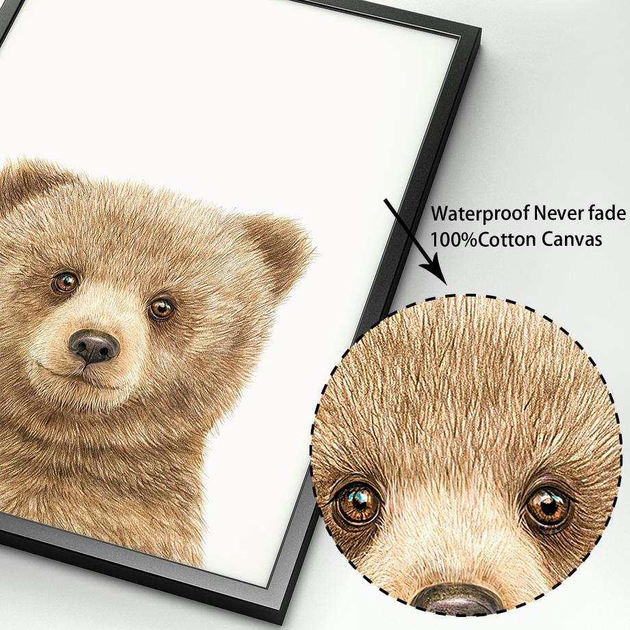 Медведь Банни Лиса Олень Сова Ежик Обезьяна Детская Настенная картина на холсте Плакаты и принты Настенные картины Декор для детской комнаты