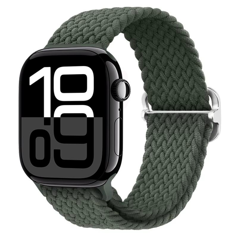 Нейлоновый плетеный ремешок-петля для Apple Watch Ultra/2 49 мм 10 9 8 7 46 мм 45 мм 41 мм 6 5 4 SE 44 мм 40 мм Эластичный ремешок для iWatch 3 42 мм