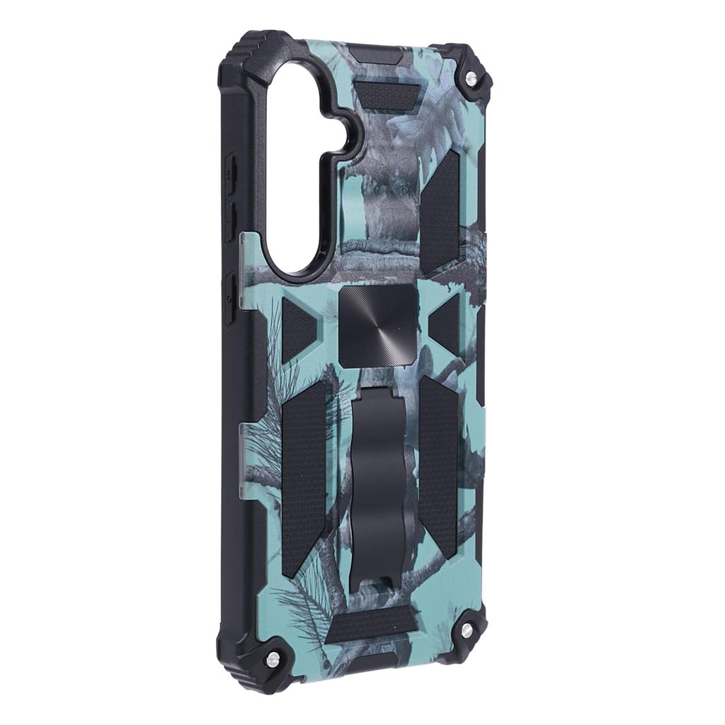 For Samsung Galaxy S24 Camouflage Pattern Case Kickstand TPU+PC Phone Cover