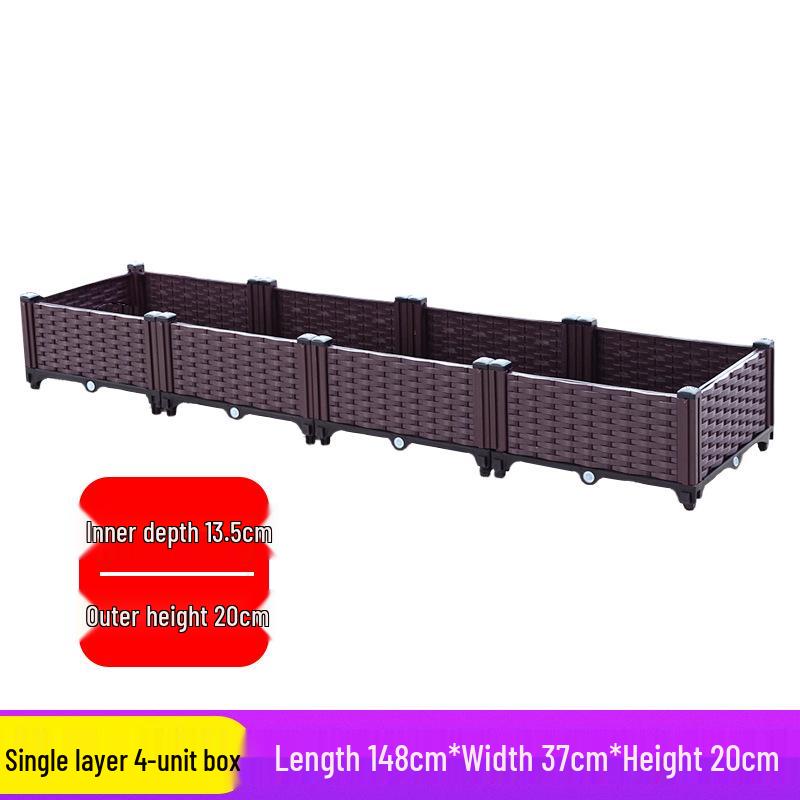 Large Thickened Plastic Vegetable Planter for Outdoor, Courtyard, Rooftop, Balcony