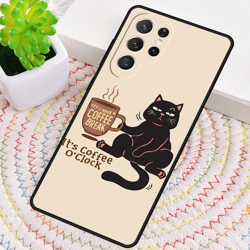 Милый животный кот Кофе Чехол для телефона Samsung Galaxy note 10 pro S26 Ultra S23 S24 FE S25 S21 S22 PLUS противоударный Чехол