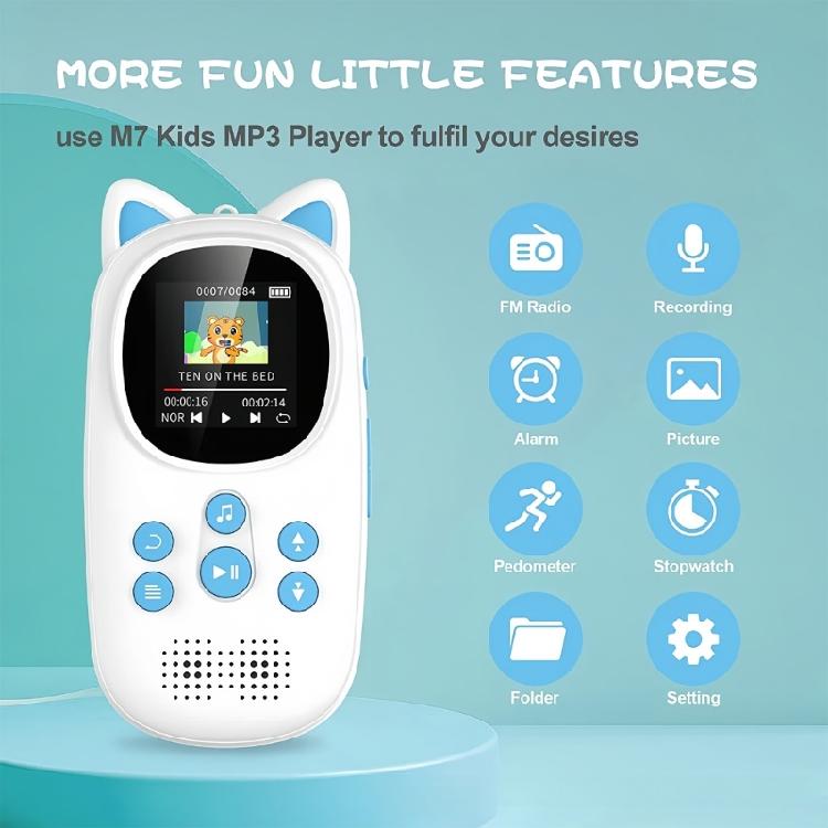 Lockable Button MP3 Player For Children BT5.0 5.0 32GB Internal Storage Body Music Story Companion