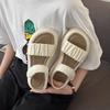 2025 Summer Internet Celebrity Small Show Tall Muffin Platform Temperament Beach Shoes Comfortable One-word Buckle Sandals Women