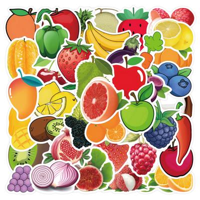 60 Fruit Fruit Doodle Stickers Decorative Notebook Suitcase Cartoon Stickers