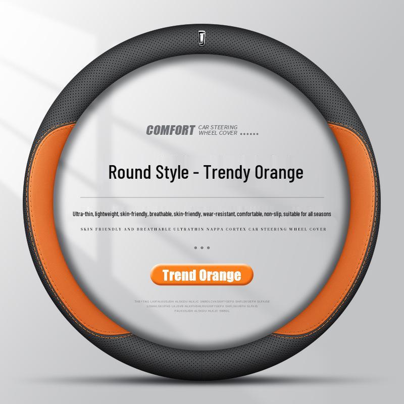 Ultra-Thin Genuine Leather Steering Wheel Cover for Besturn NAT B70, T77, T90, T50, Yueyi