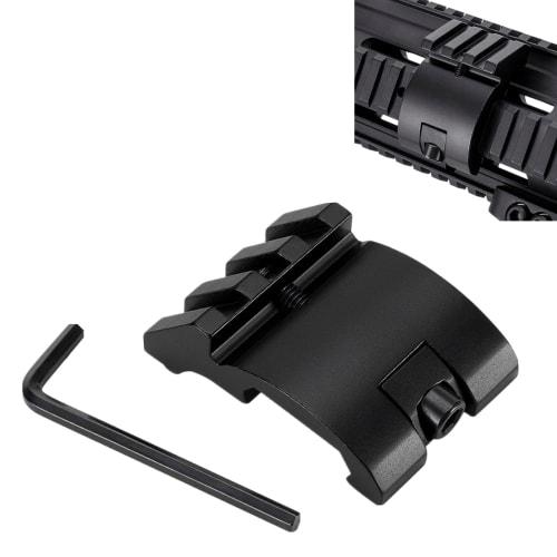 Haoguizheng Ultra Low Profile Offset Picatinny 45 20mm Rail Mount (Black)
