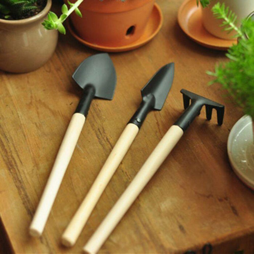 Multifunctional Bonsai Tools Wooden Handle For Flower Pots Small Rake Shovel Garden Shovel Spade