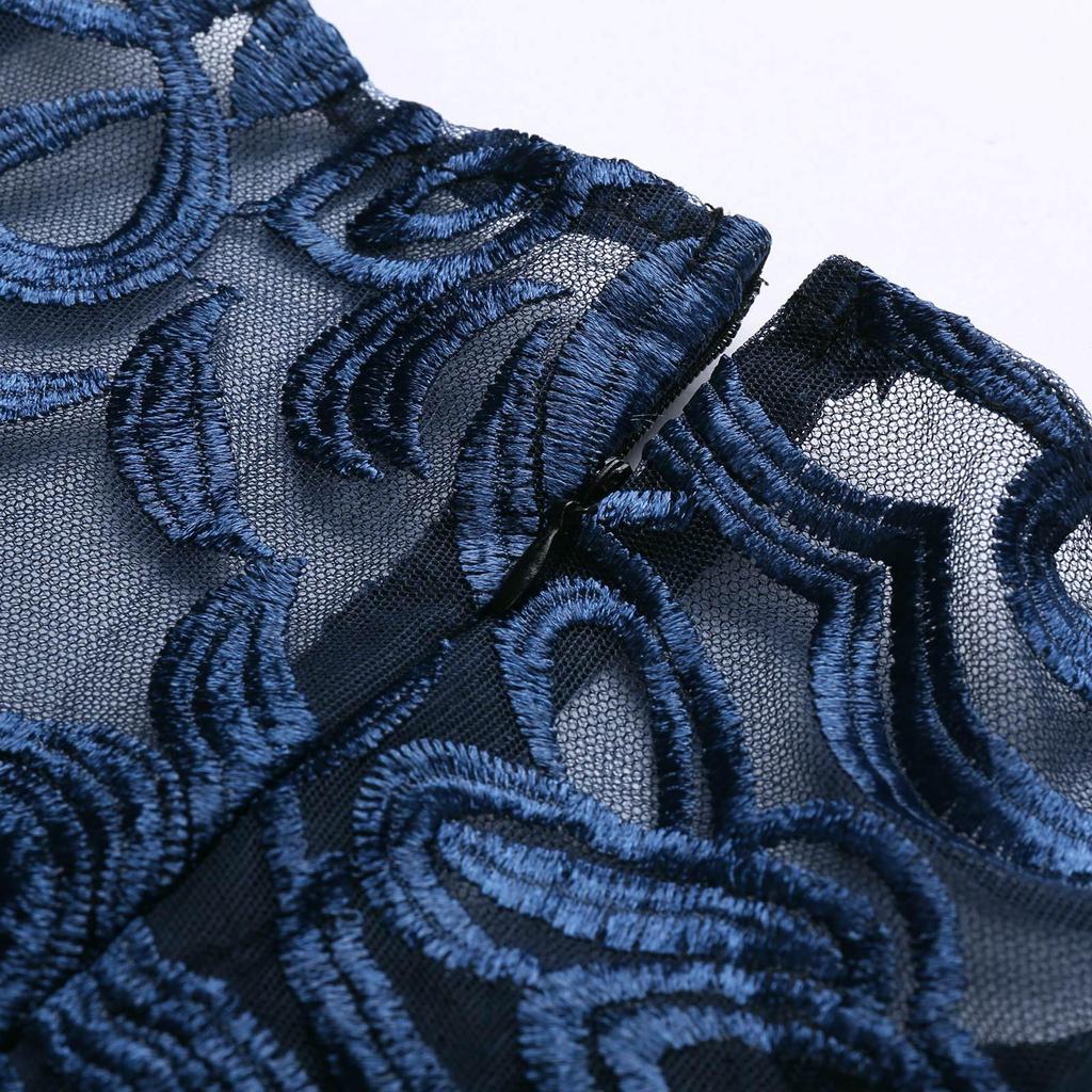 2022 Кружевное лоскутное вечернее платье из двух частей большого размера со средним рукавом