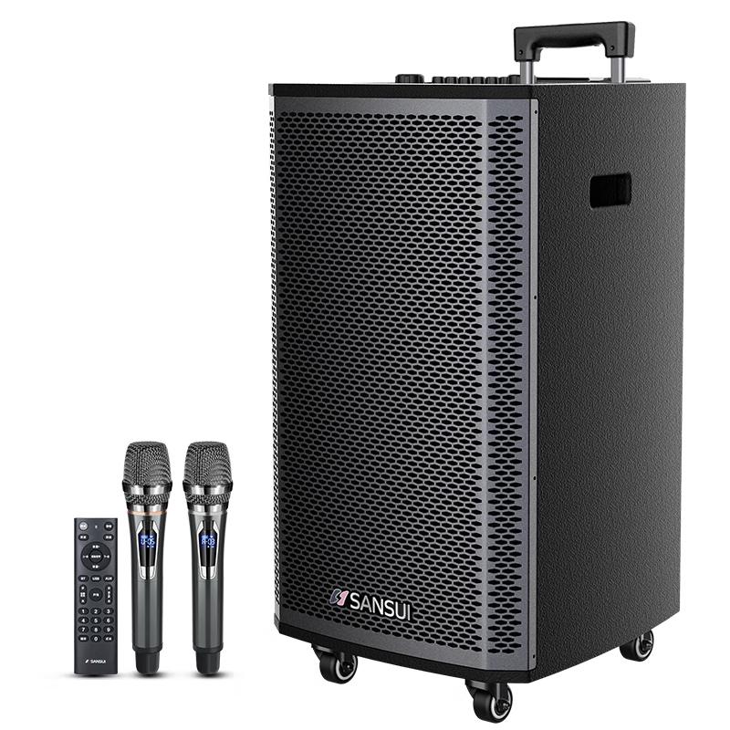 SANSUI L10 Портативная уличная караоке-колонка на колесиках CN вилка (адаптер в комплекте) (Китайская версия)