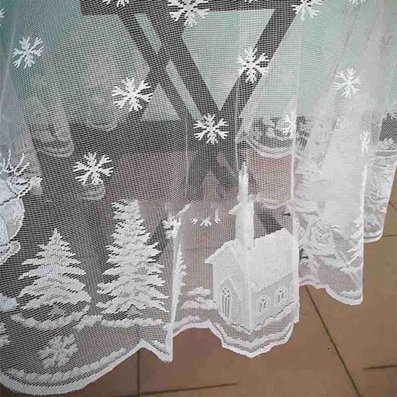 Christmas DIY Decoration Tablecloth Christmas Party House Snowflake Lace Tablecloth