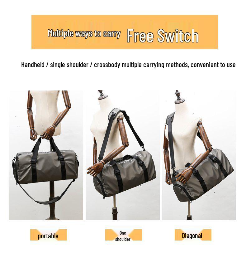 Унисекс сумка для кемпинга и пляжа с разделением на мокрое/сухое - Модная спортивная и дорожная сумка для коротких поездок