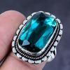 Indicolite Tourmaline Gemstone Handmade 925 Steling Silver Ring Size 8.5 A3n41