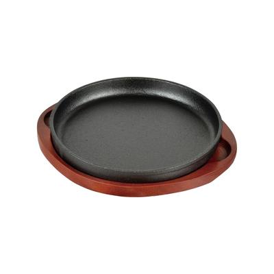 Тарелка для жареного риса Pearl Metal 20 см, совместимая с IH, чугунная, с деревянной тарелкой, для жареного риса и яиц, китайский дом HC-284