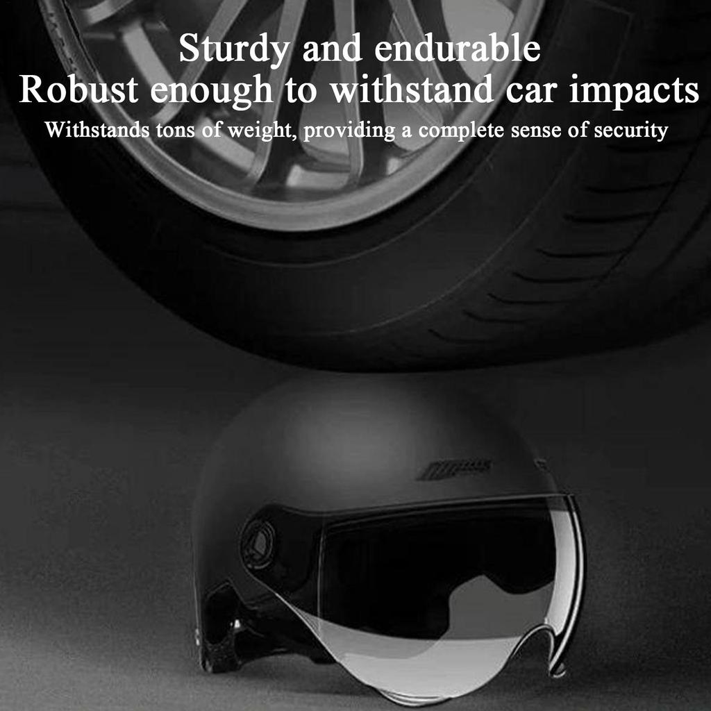 Полулицевой шлем Полушлем для взрослых Ретро Открытый шлем С защитой от солнца Быстросъемный Шляпа для езды на мотоцикле, квадроцикле, скутере, гонок