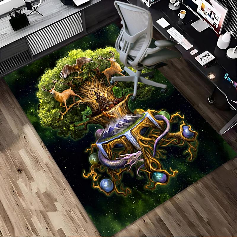Forest Magic Living Room Nonslip Area Rug Soft Carpet For Bedroom Game Playroom Sofa Office Home Decor Doormat Christmas Gift