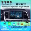 Автомобильное радио Android 14 для Toyota Highlander Kluger 3 XU50 2013 2014 - 2019 Навигация Мультимедийный Плеер GPS WiFi+4G Carplay Auto