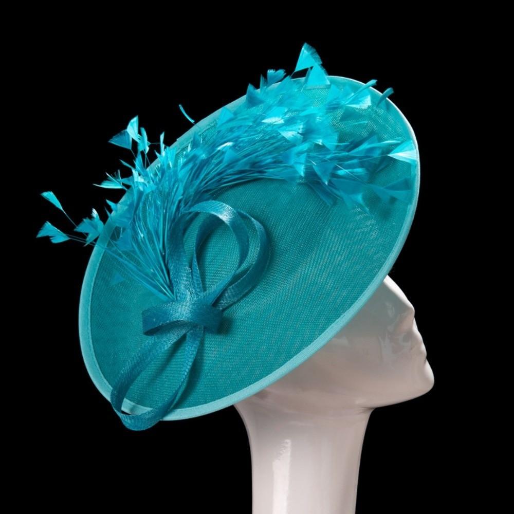 Headwear Bridal Hats with Feather Party Hats Elegant Feather Fascinator Hat Party