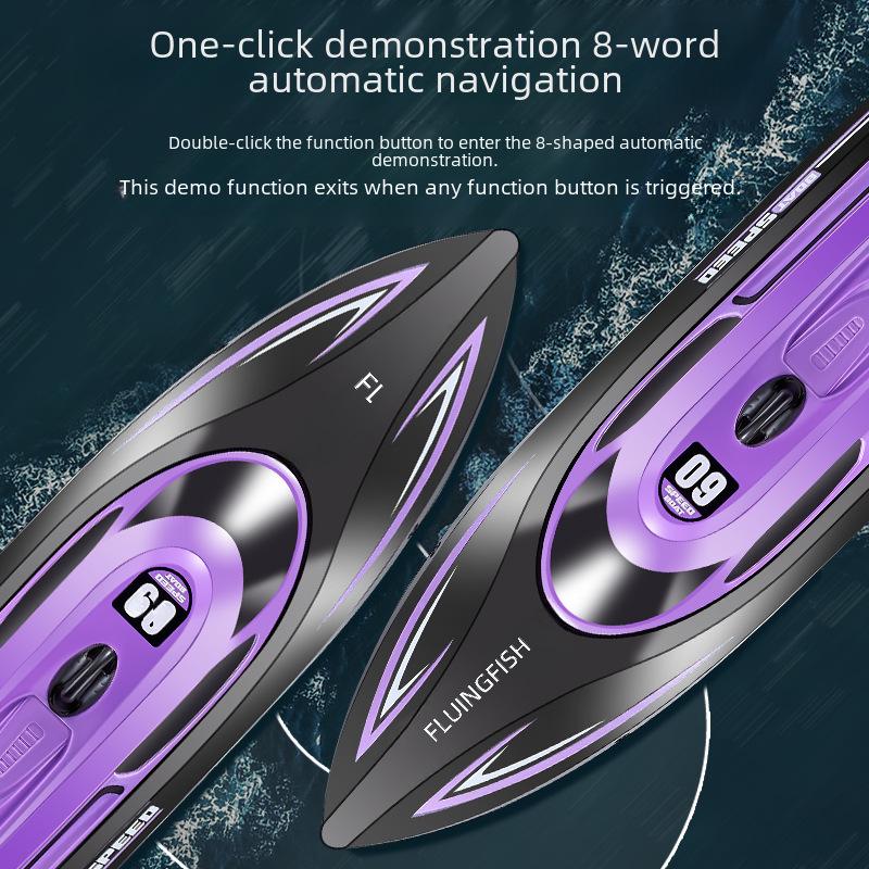 HJ812 Высокоскоростной гоночный катер на радиоуправлении - 2.4G Электрическая водная игрушка, 25 км/ч.