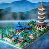 Нетоксичные строительные блоки Hangzhou West Lake, собранные, 1560 деталей, сложные строительные игрушки, рождественские подарки, подарки на день рождения, подходят для