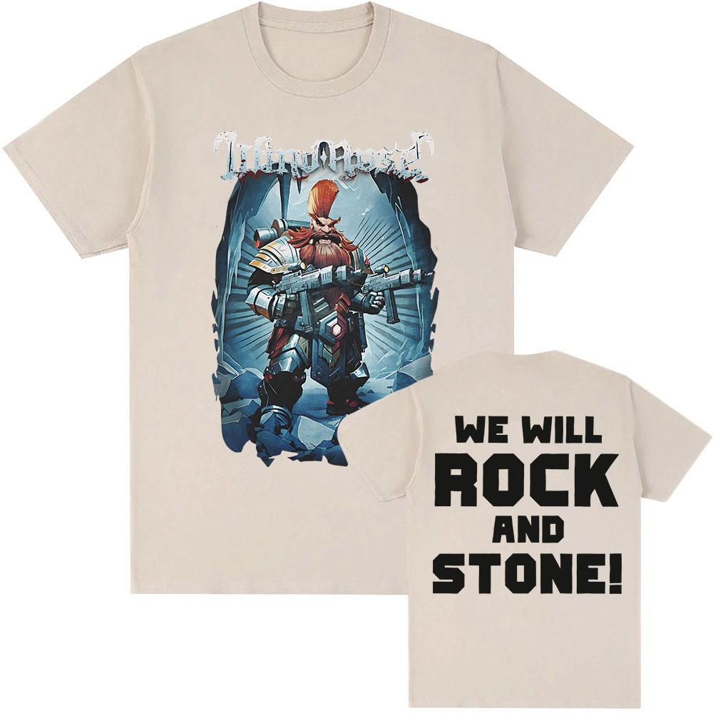 Wind Rose Band We Rock and Stone T Shirt Cotton Yk Unisexs Clothing Womens TShirt Tour Game Summer New Tee Fans Gifts