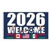 Флаги Америки, Канады, Мексики Флаг Чемпионата мира 2026 Флаг-баннеры Уличные Внутренние Двор Сад Газон Праздничные Баннеры-украшения Вывеска