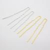 Gold U-Shaped Hairpin Bridal Headpiece, Korean Style, 6cm Hair Styling Tool and Accessory