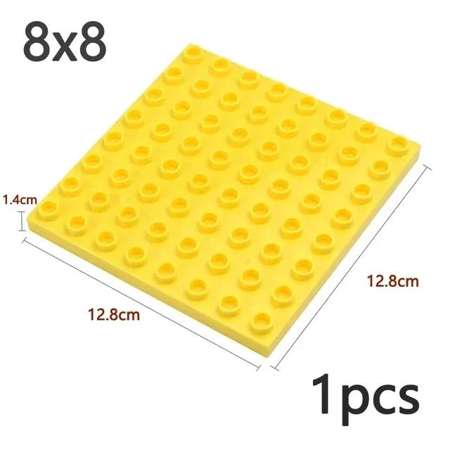Duploes Big Size Baseplate Multiple Sizes 16x16 8x8 4x4 Bricks Assembly Plates Large Particles Figures Building Blocks Kid Toys