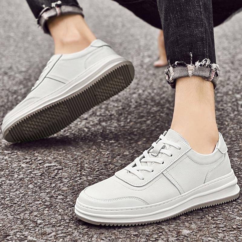 Модная винтажная мужская повседневная обувь Новая обувь из натуральной кожи Мужская обувь ручной работы на шнуровке Обувь для скейтборда Мужская модная плоская минималистичная обувь для ходьбы