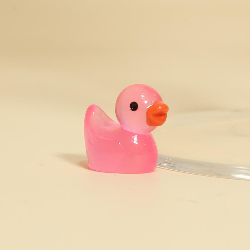 Miniature Colorful Luminous Duck Resin Ornaments for Micro Landscape and Moss Decor