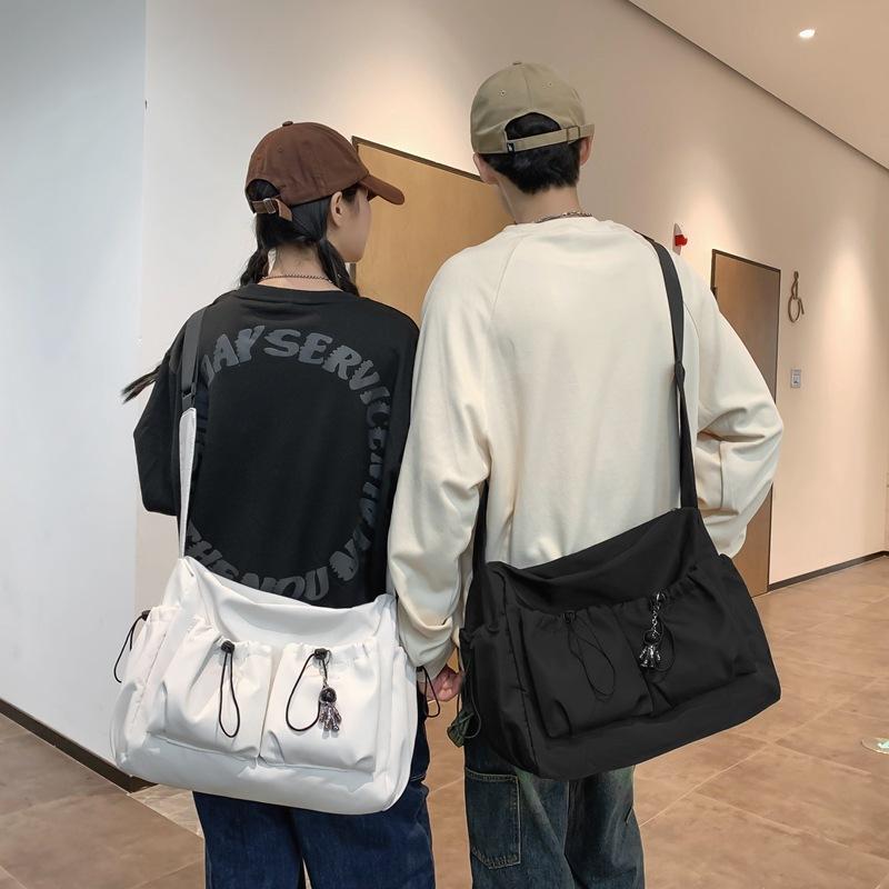 Мужская однотонная простая сумка через плечо Женская сумка через плечо