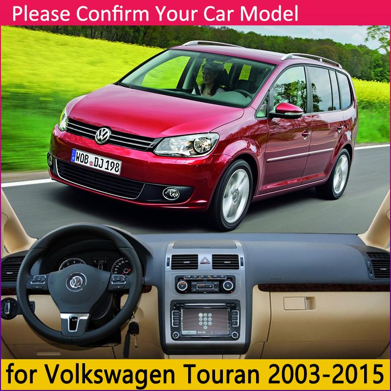 Противоскользящий коврик для Volkswagen VW Touran MK1 2003 ~ 2015, противоскользящий коврик для приборной панели, солнцезащитный козырек, аксессуары для приборной панели 2004 2005 2010 2011 2012