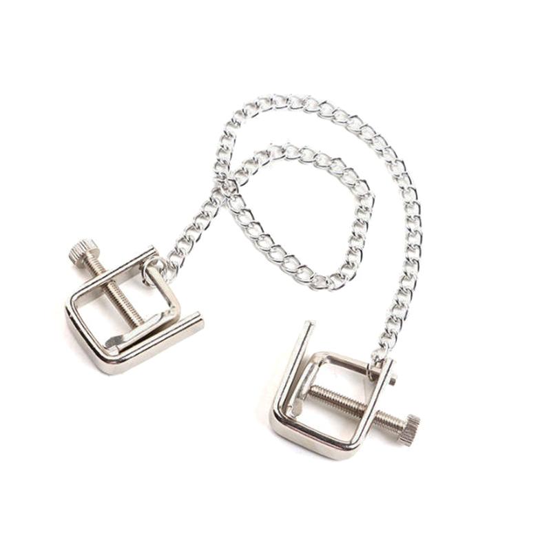 Регулируемые металлические цепочки для сосков Экстремальный фетиш Раб Зажим для сосков Секс-товары Для взрослых Секс-игры Инструменты Эротические продукты