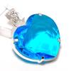 Swiss Blue Topaz Handmade 925 Sterling Silver Jewelry Pendant 1.81" G8c65