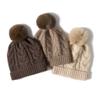 Cashmere Autumn and Winter New Men's and Women's Universal Twisted Flower Warm Wool Ear Caps Knitted Casual Flanged Hats