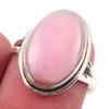Natural Pink Opal Gemstone Handmade 925 Solid Sterling Silver Ring Size 6 L5u69